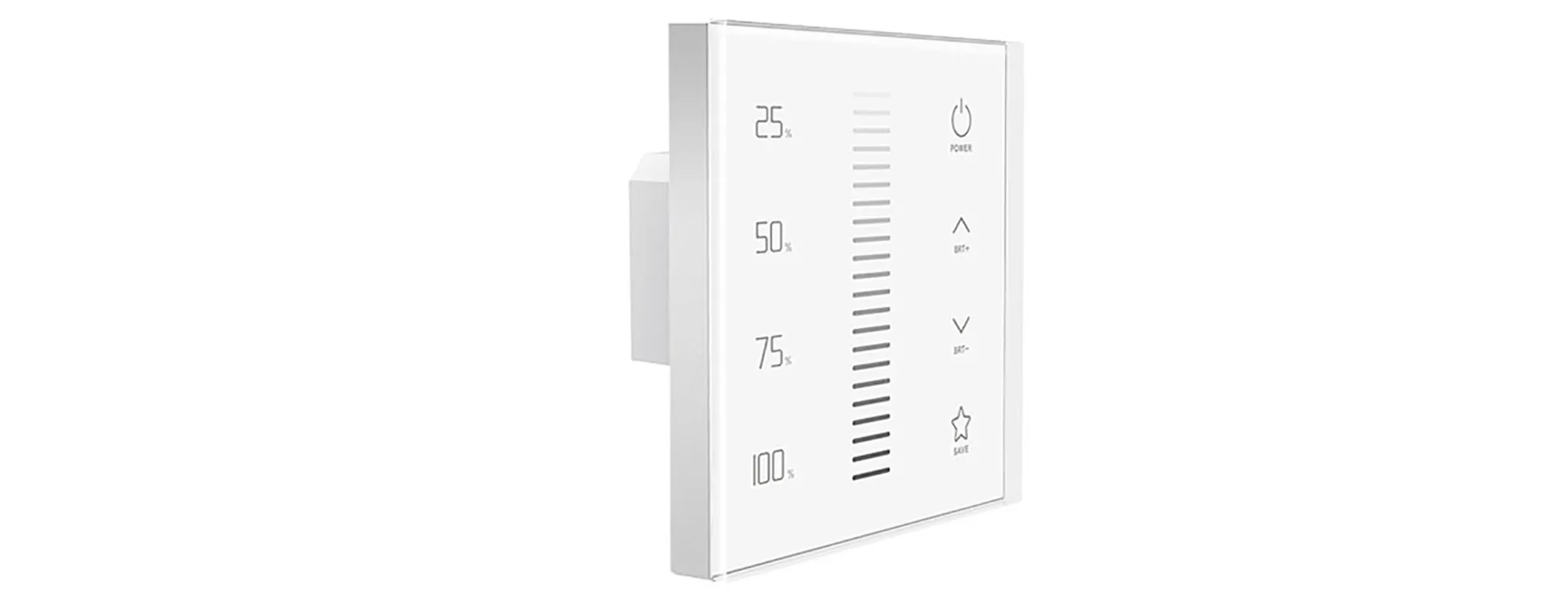 EX1S  RF 2.4GHz, DMX512 Dimming Capacitive Touch Panel, 100-240Vac input, sync/Zone control function,IP44.